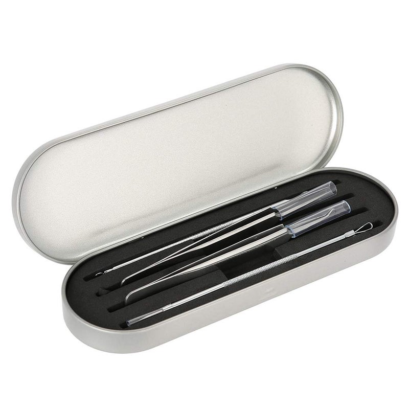 woobles Professional Storage Box for Eyelash Extension Tweezers Organizer Case Eyelash Eyeliner Pencil Case Organizer Makeup Tools(Silver) - Image 2